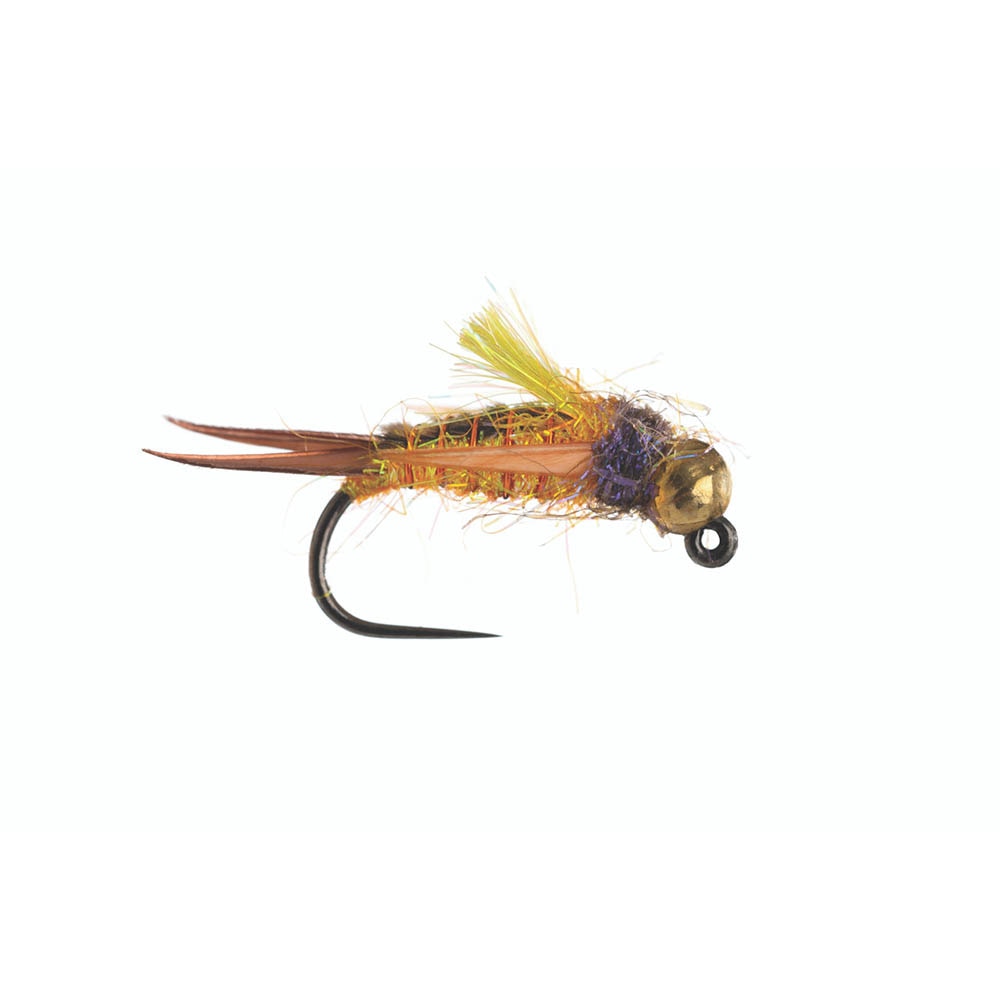 Umpqua Tungsten Psycho Prince Jig Mercer's in Orange Belly